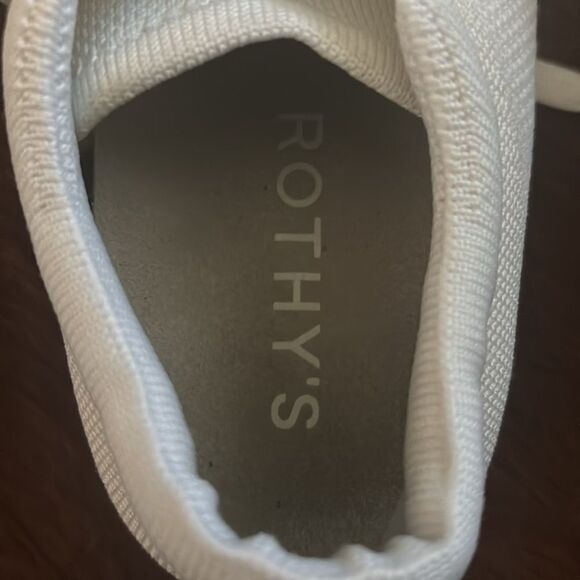 Rothy's The Lace Up Sneaker Soft Flexible Upper Bright White Size 8 - Picture 10 of 11